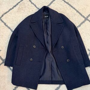 Madewell Carville Oversized Peacoat in Insuluxe Fabric
